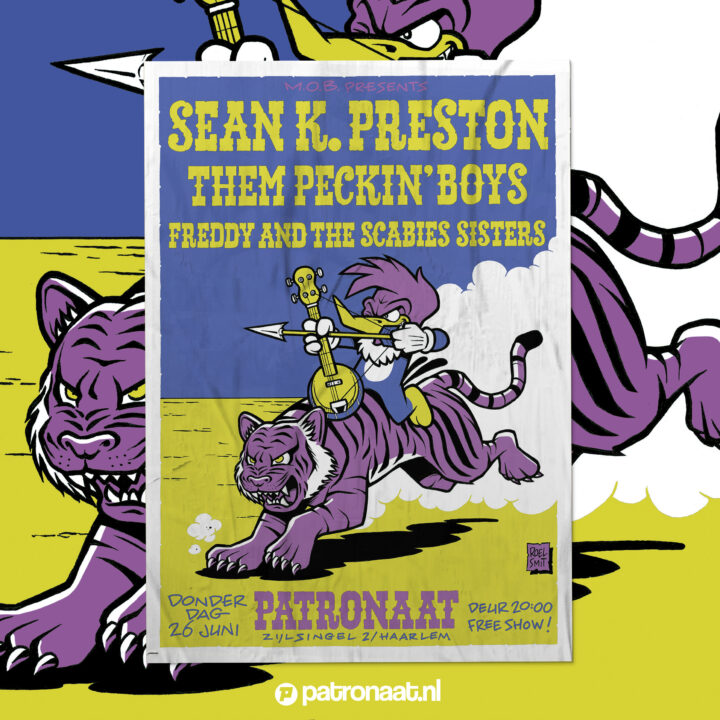 Grote evenementafbeelding: MOB presents: Sean K Preston + Them Peckin Boys + Freddy and the Scabies Sisters