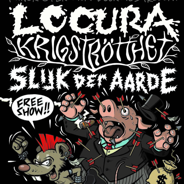 Grote evenementafbeelding: M.O.B. presents: Locura + Krigströtthet + Slijk Der Aarde