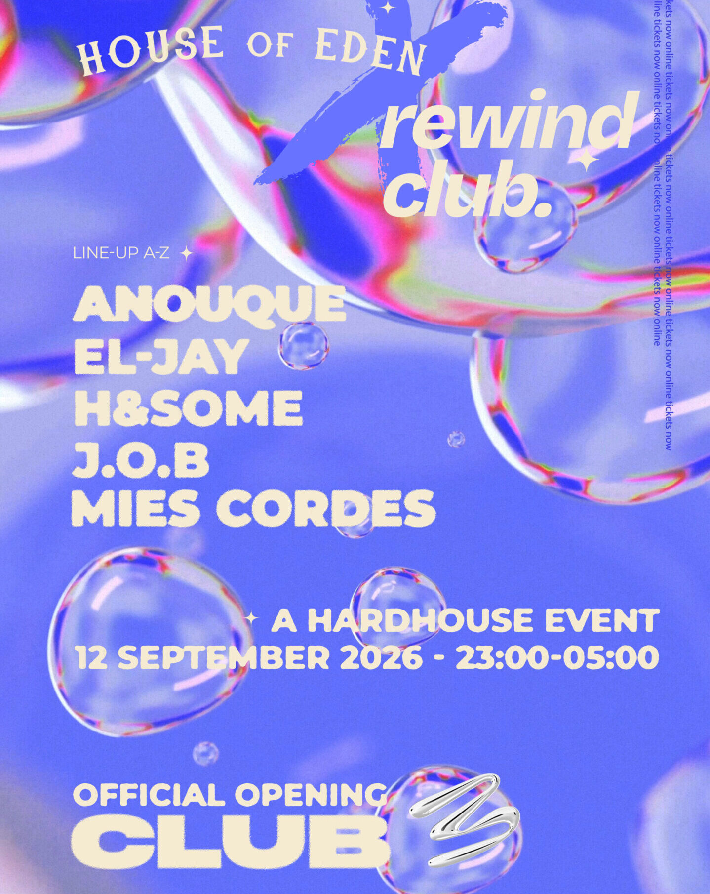 House of Eden x Rewind Club in Patronaat, Haarlem