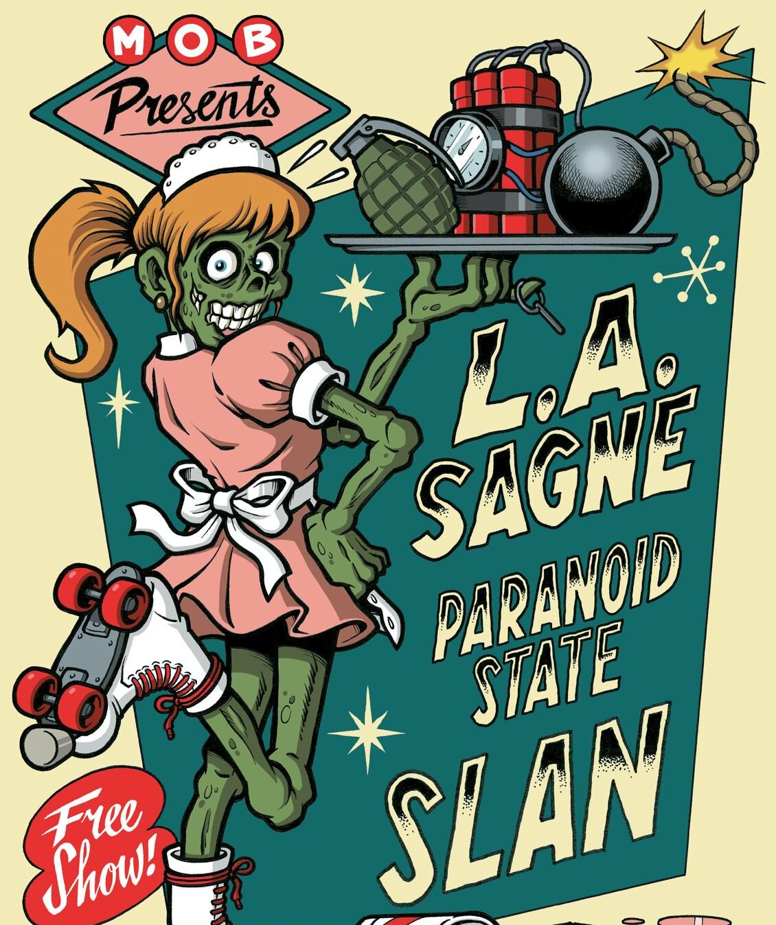 MOB presents: LA Sagne + Paranoid State + Slan
